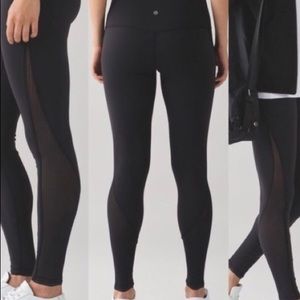 Lululemon leggings with side mesh detailing